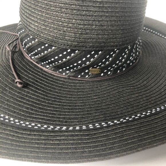 HBY Miami Blue Straw wide brim Hat - Picture 3 of 5